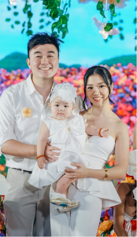 Family Photo at a Christening Party